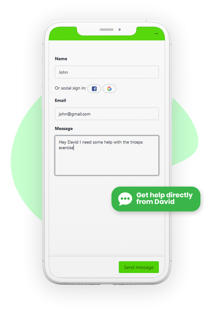 Messaging David from the dashboard