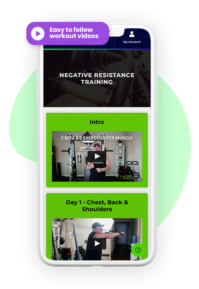Workout videos on a phone